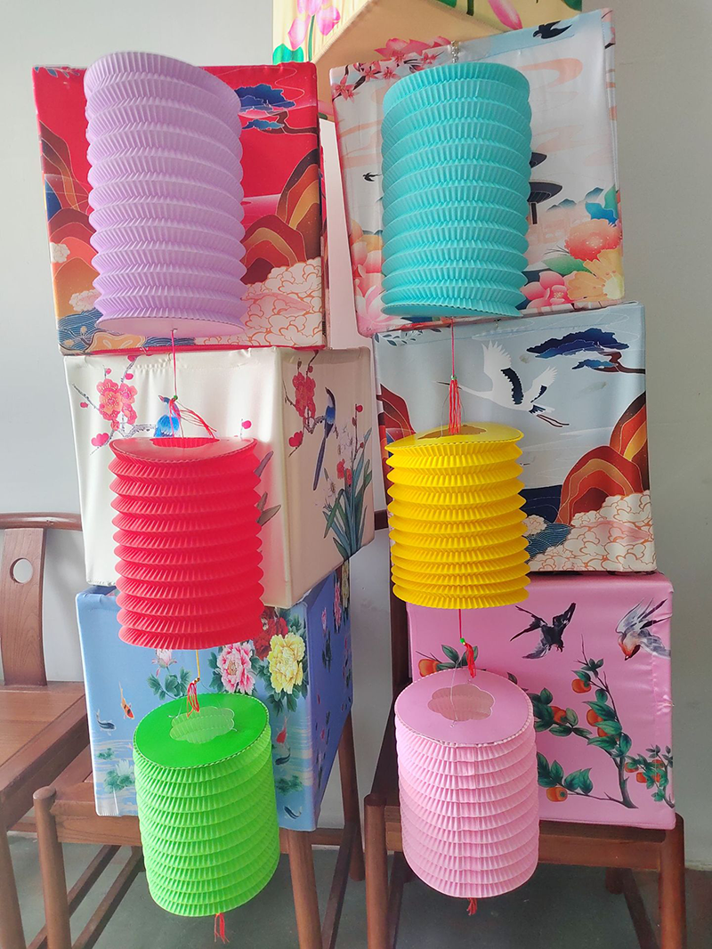 中秋節傳統風琴紙燈籠紙燈籠16cm-10個裝 MD3248