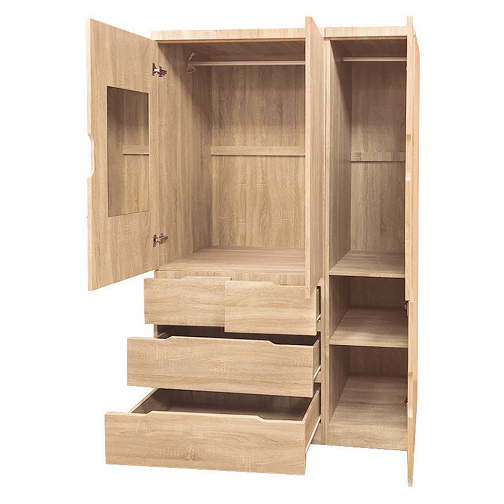 巴斯4尺四門四抽衣櫃