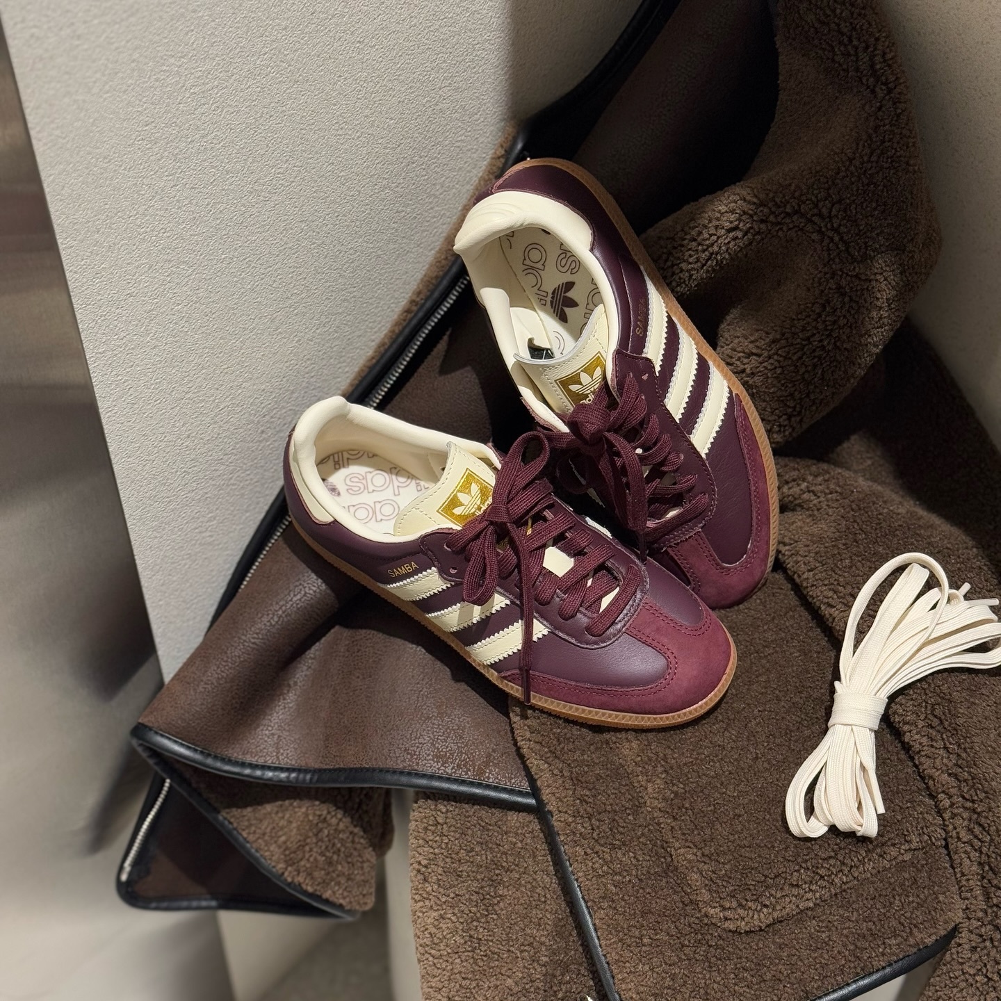 Adidas Originals Samba OG 勃根地酒紅 金標 焦糖底 復古 德訓鞋 ID0477