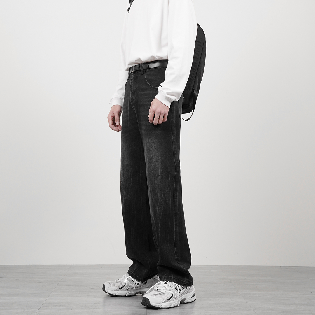 Jeans 水洗紋路 直筒水洗牛仔褲 LJ-908 NB