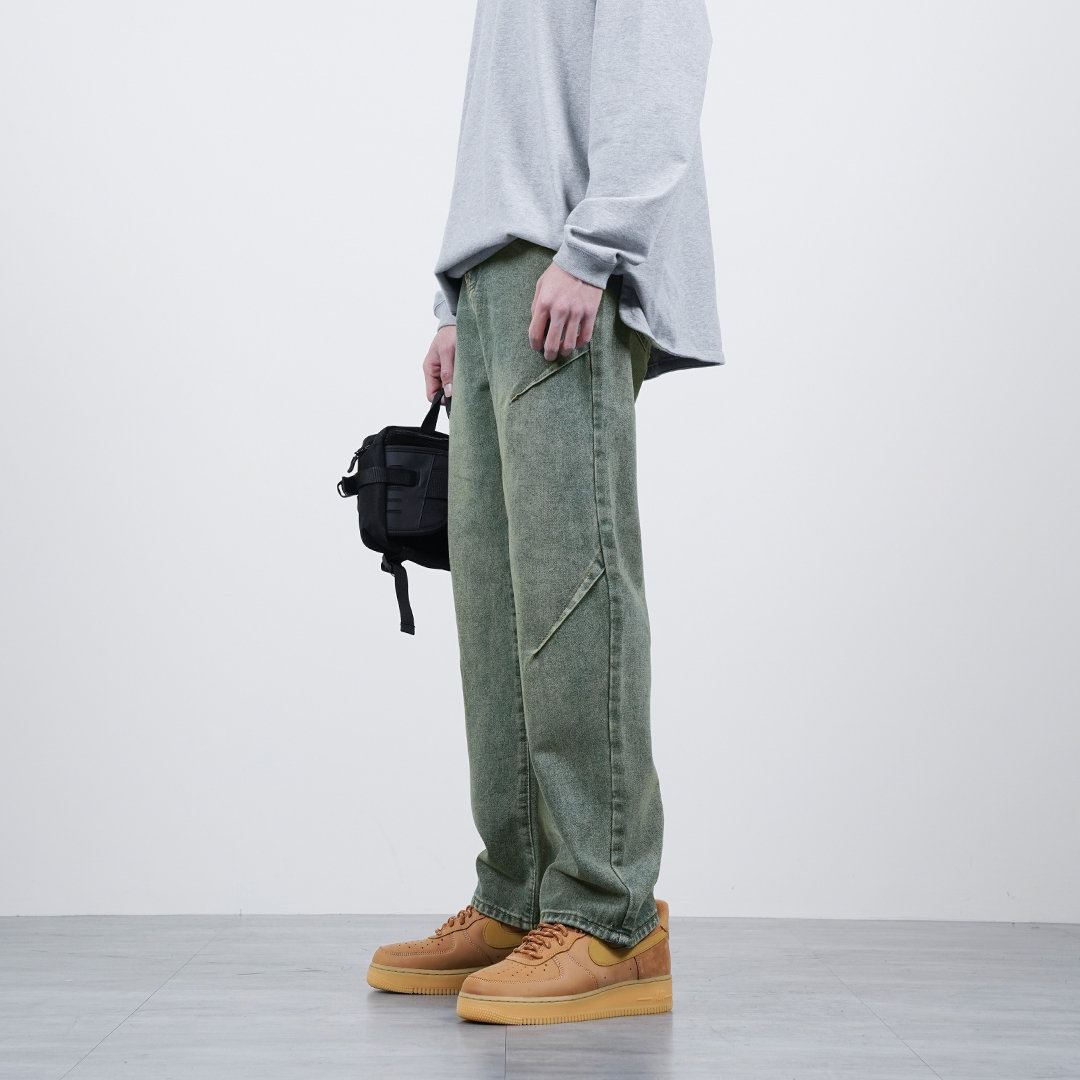 立體割痕 古著 水洗牛仔褲 LJ-021 NB