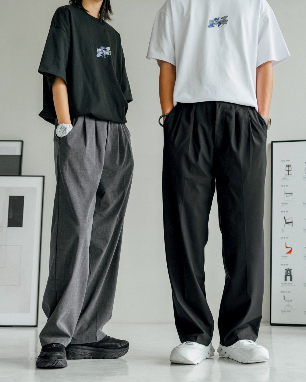 #6450 俐落打摺西裝長褲