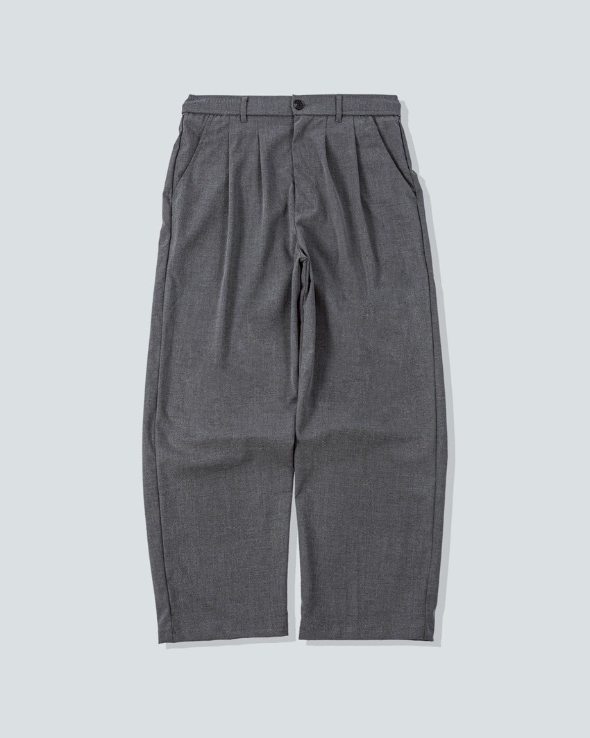 #6450 寬鬆 打折 西裝長褲 灰正面平拍