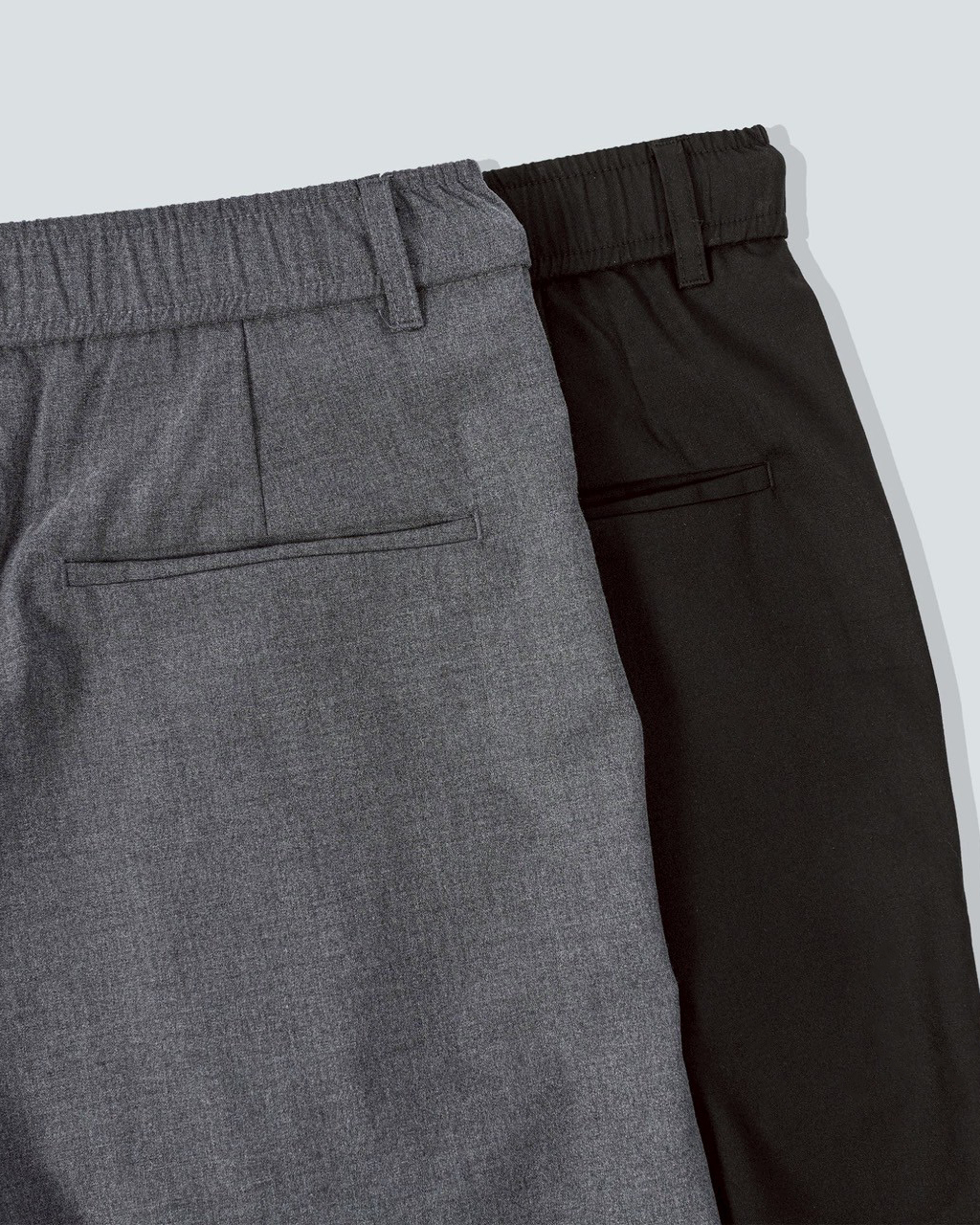 #6450 寬鬆 打折 西裝長褲 黑灰背面平拍照