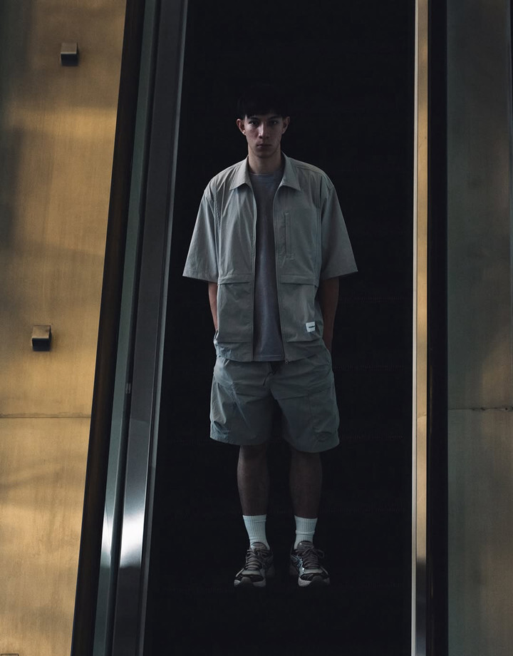 idealism 彈性 尼龍 口袋 短袖 襯衫 深灰/灰 25 S/S N. Tech Shirt