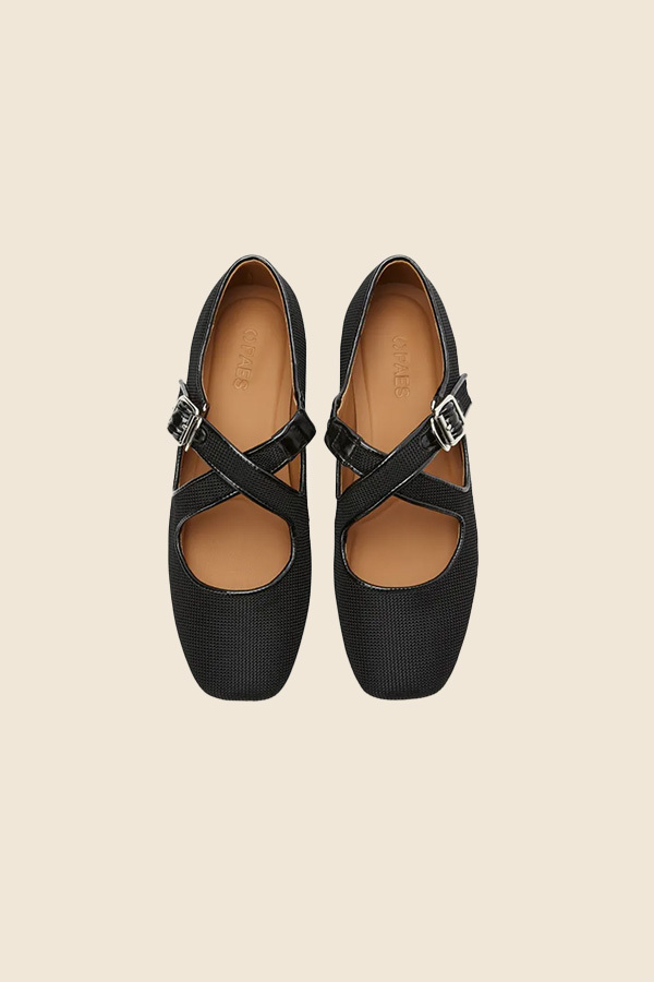 PAES - 方頭芭蕾舞鞋（經典黑）