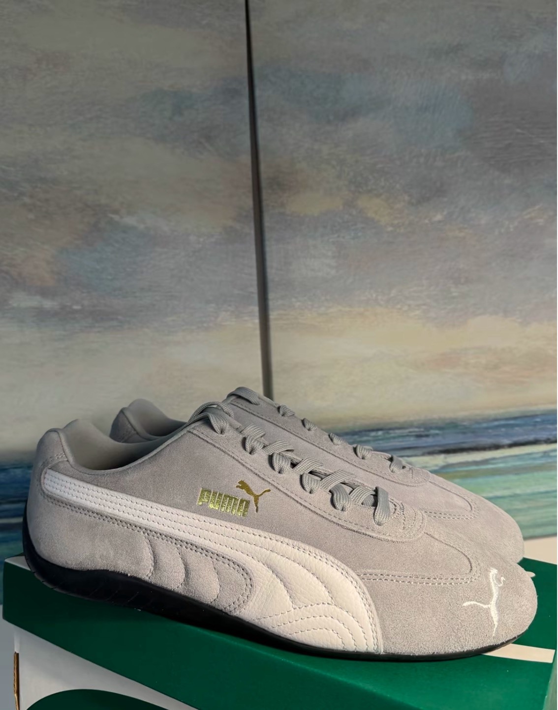 PUMA 彪馬 Speedcat 灰白 薄底賽車鞋 低筒 百搭休閒運動鞋 男女同款 Aug25