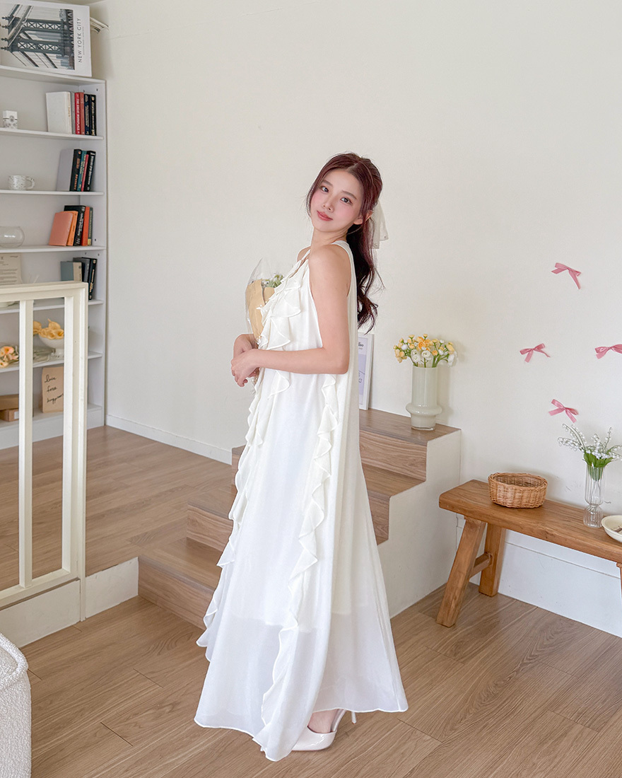 仙女逸品珍珠網紗蝴蝶結髮夾-溫柔杏