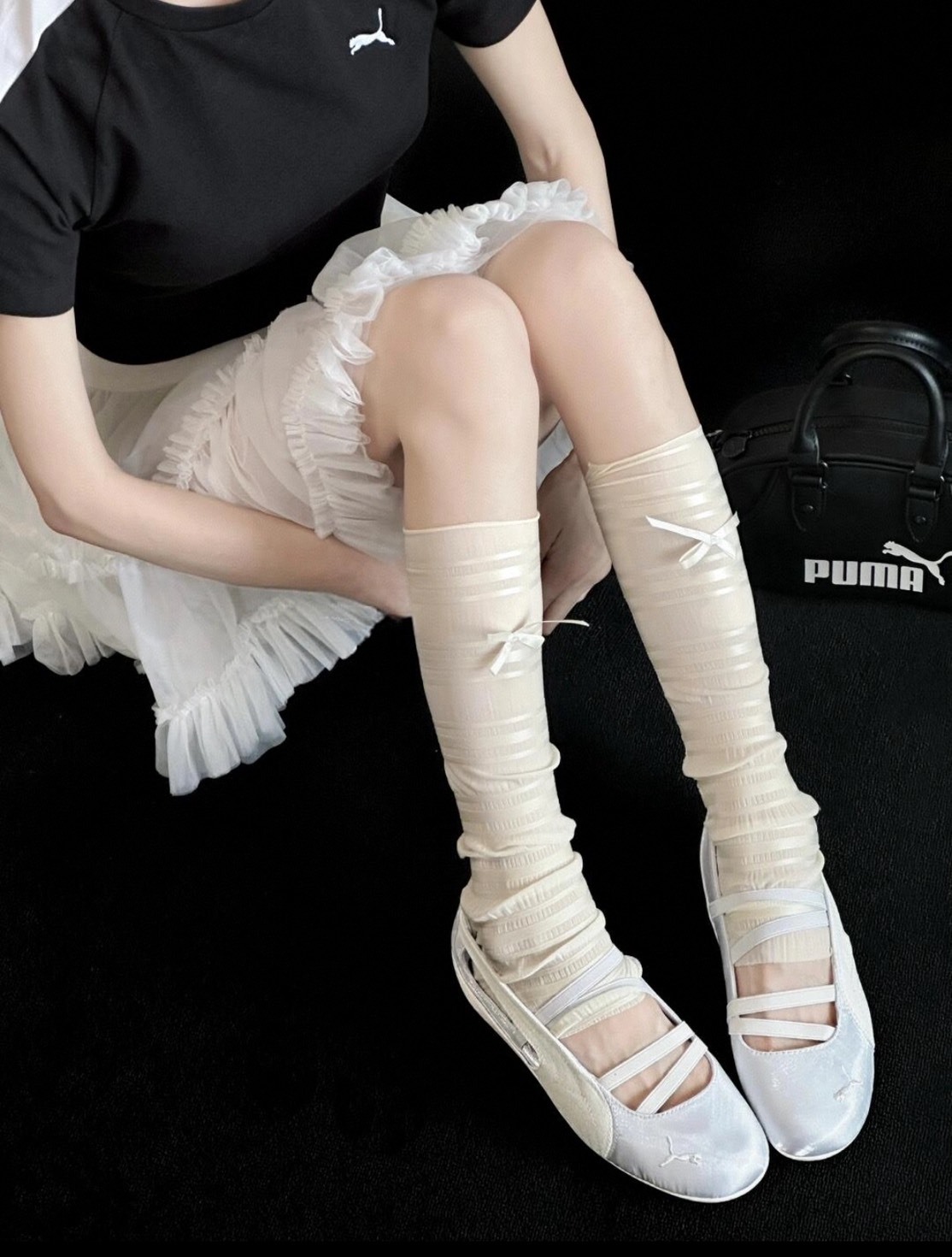 PUMA 彪馬 Speedcat Ballet 芭蕾瑪麗珍 薄底低筒鞋 女款 銀白 舒適百搭休閒鞋 Aug25