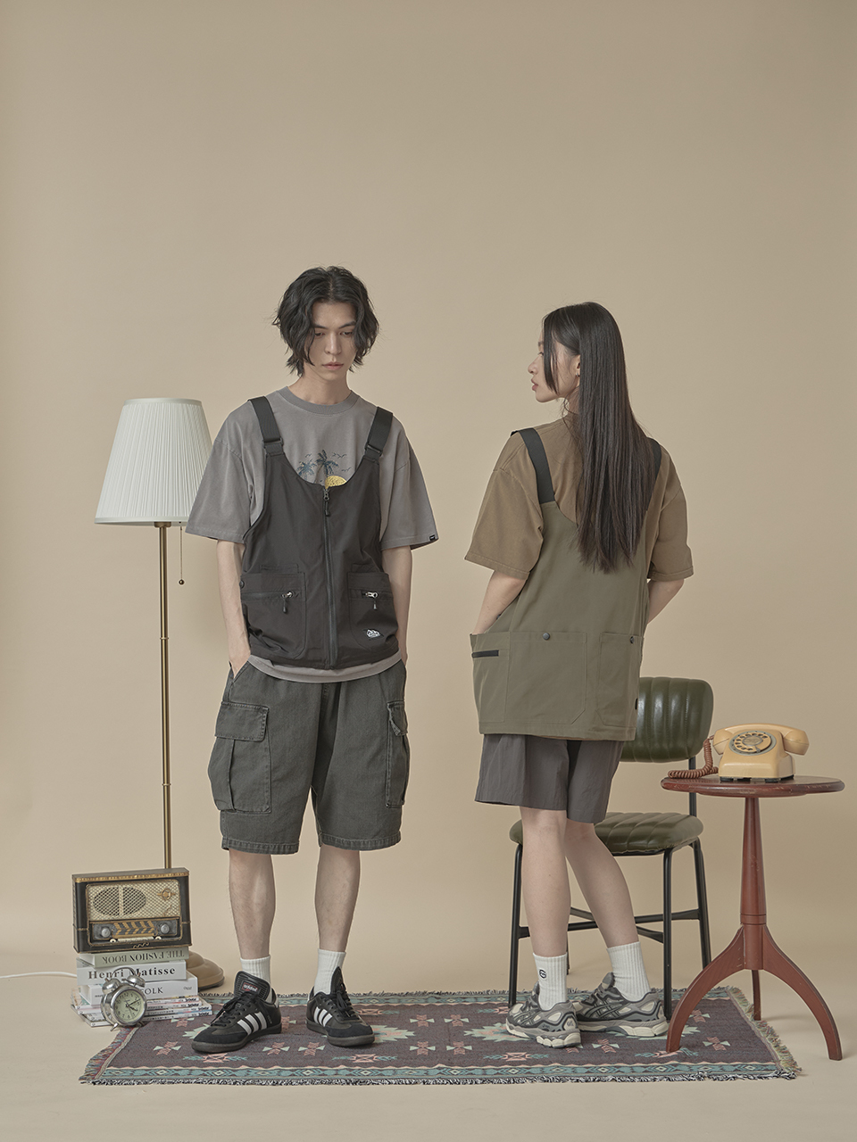 2WAY防潑水尼龍工裝背心