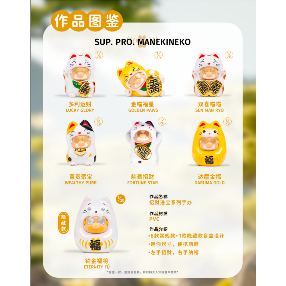 ZCWO SUP.PRO.MANEKINEKO SERIES FIGURES 招財進寶系列盲盒