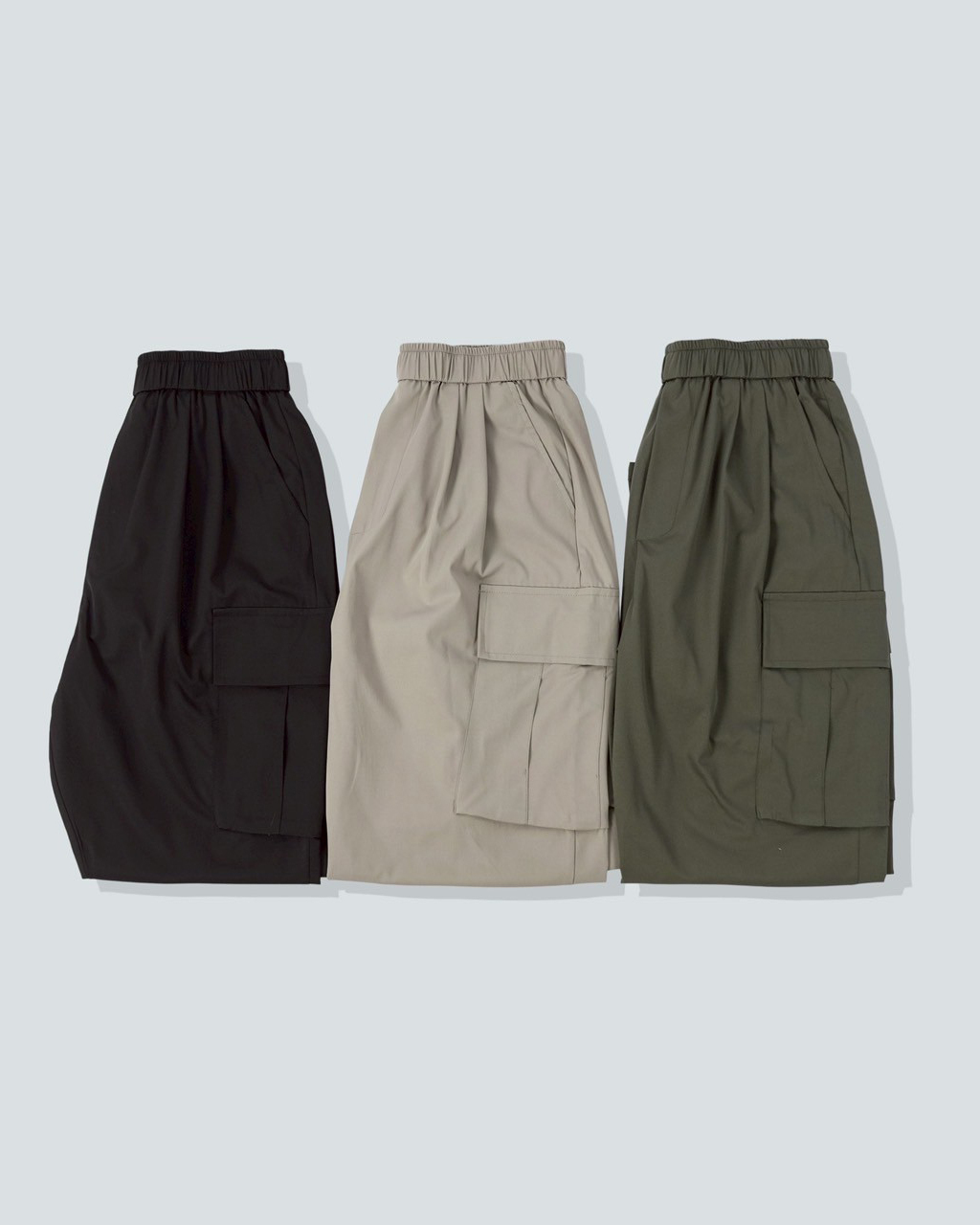 #K661 涼感 親膚 微上寬下窄 長褲 3色