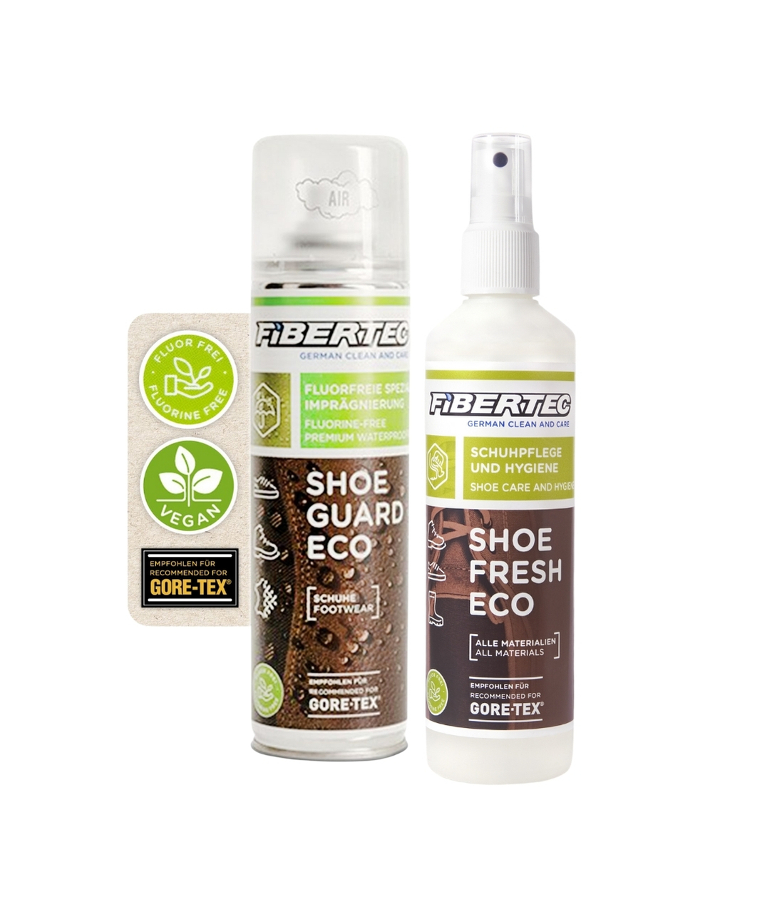 Fibertec 鞋類保養組 / 環保抗水噴劑Shoe Guard Eco 200ml+天然清新噴劑Shoe Fresh Eco 250ml(SGE200_SE250)