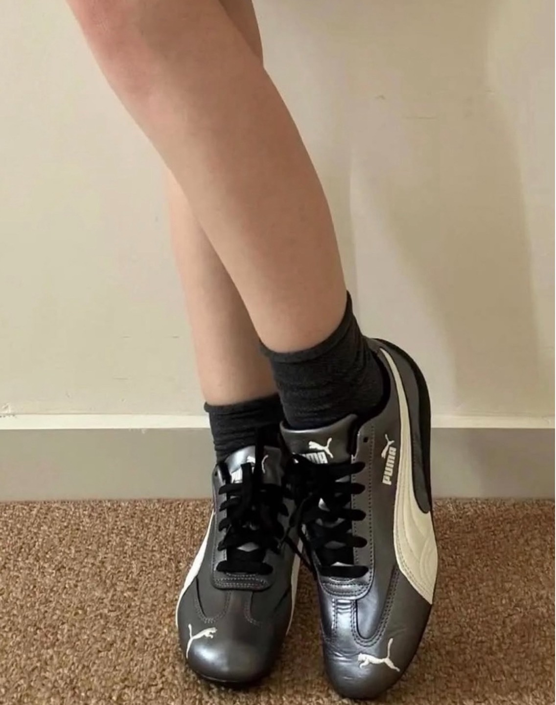 PUMA 彪馬 Speedcat 牛皮 銀灰 薄底低筒休閒鞋 男女同款 賽車風 百搭鞋 Aug25