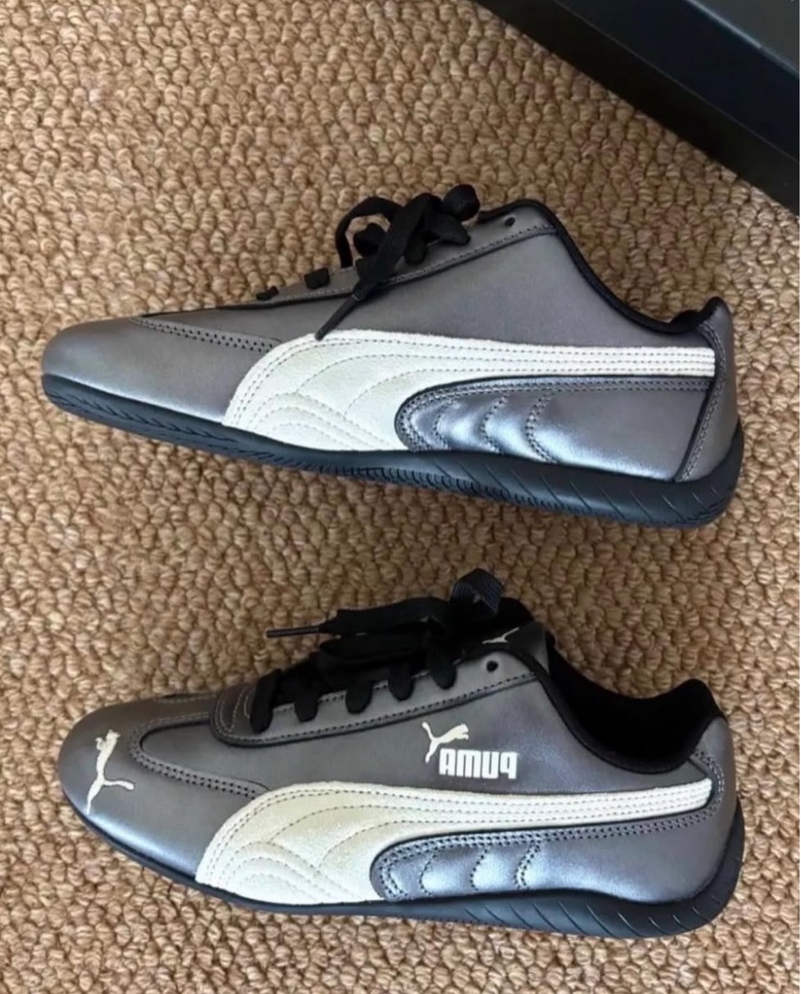 PUMA 彪馬 Speedcat 牛皮 銀灰 薄底低筒休閒鞋 男女同款 賽車風 百搭鞋 Aug25