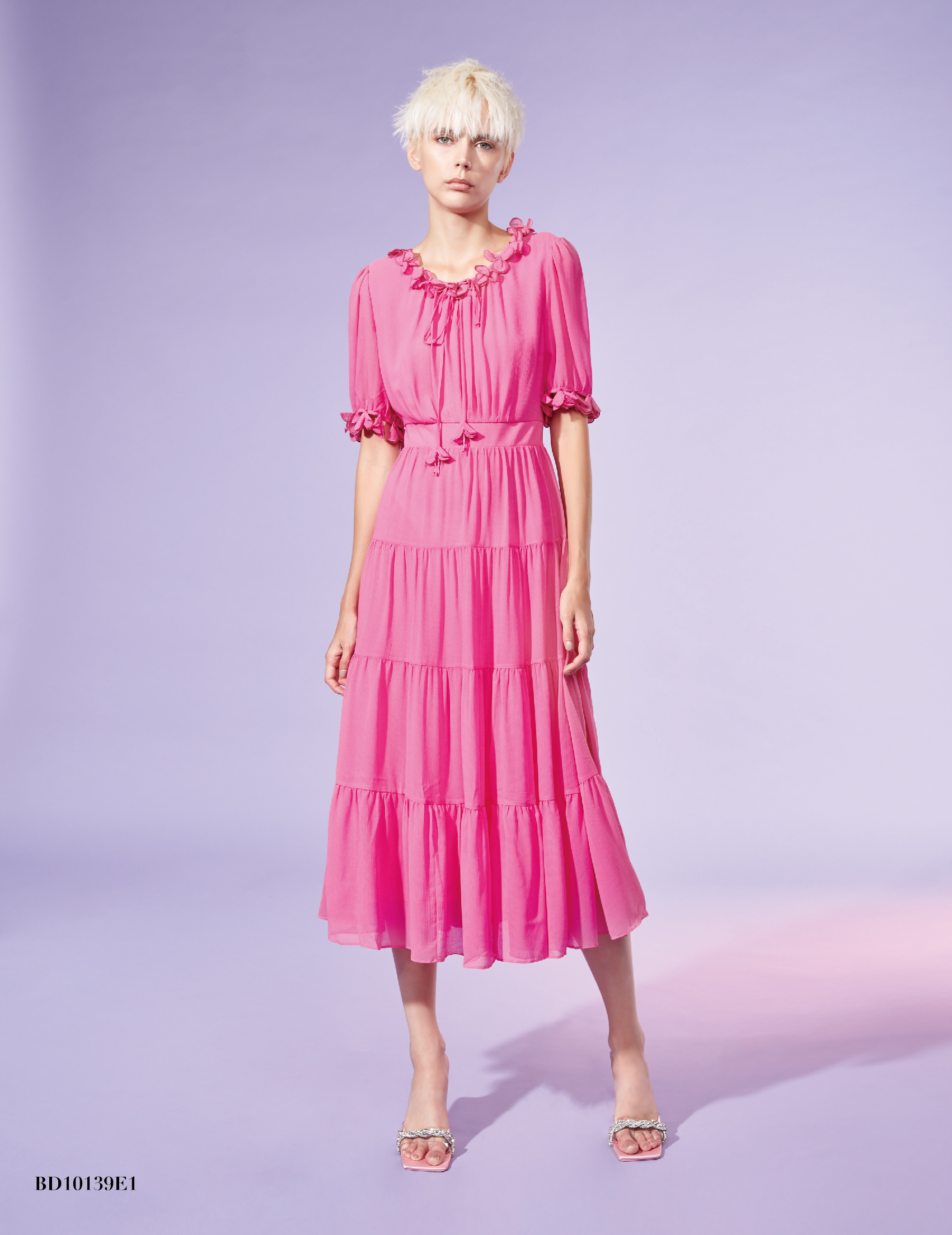 BD10139E1 新藝術花園桃紅洋裝