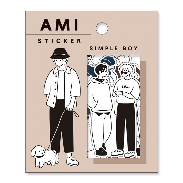 MIND WAVE 貼紙包: ami 82305 simple boy