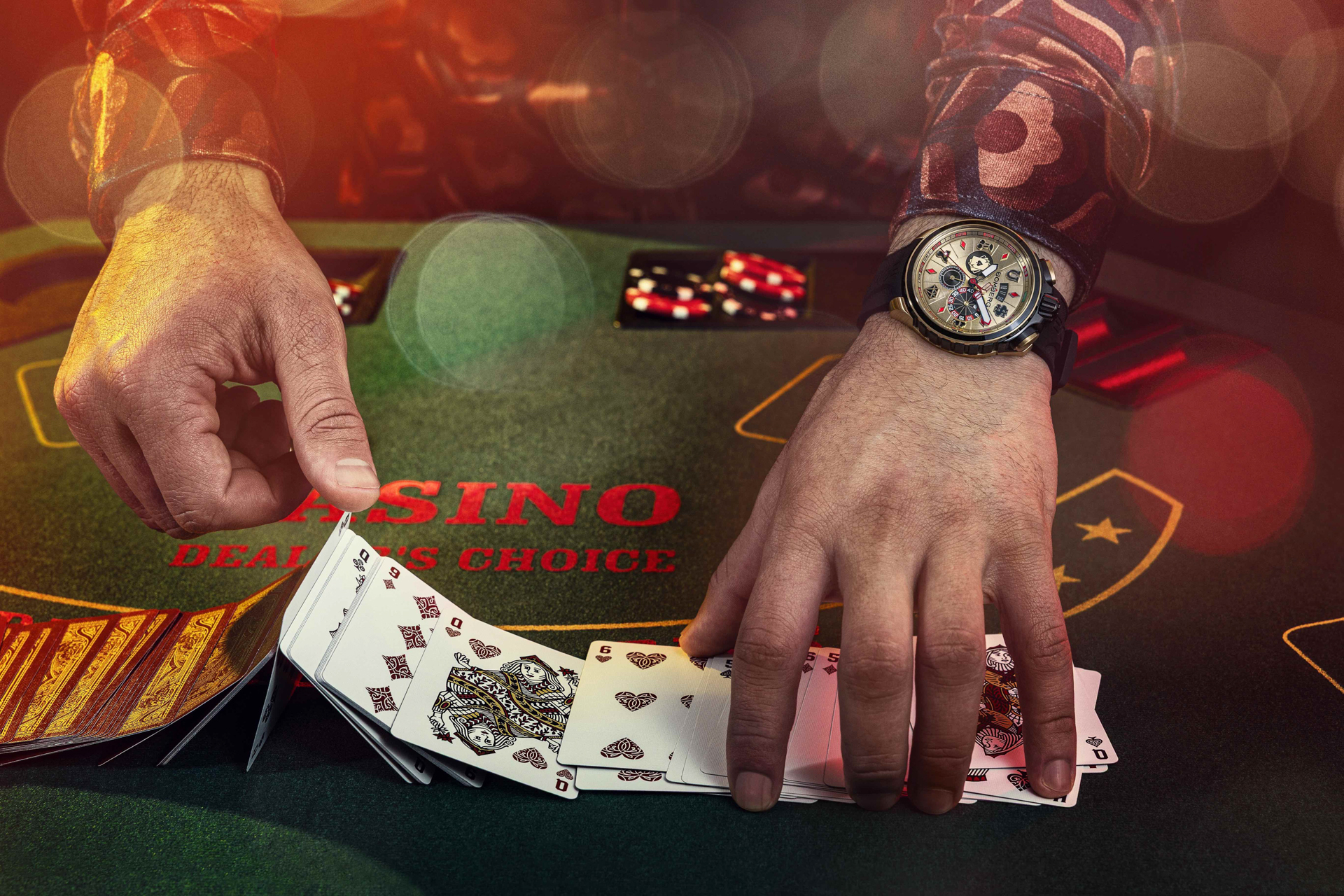 Bomberg,炸彈錶,瑞士製造,一錶二用,石英錶,計時碼錶,Bolt-68,Heritage,Casino Gold,BS45CHPPKBA.075-2.12,黃金籌碼計時碼錶