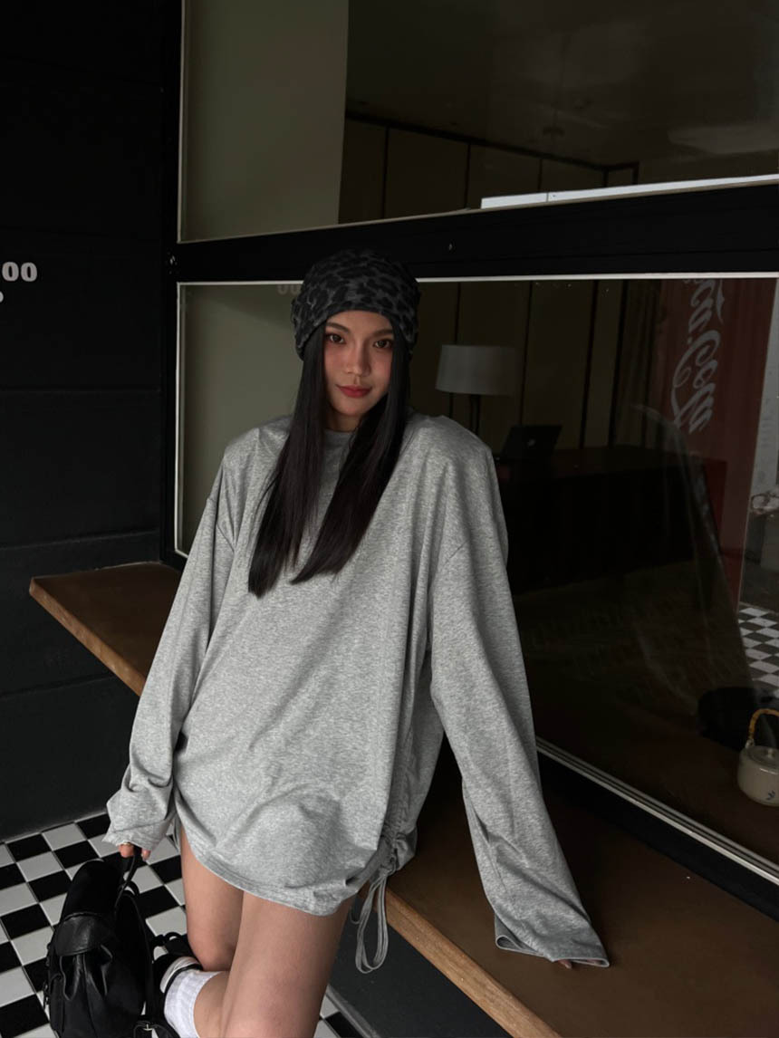 墊肩側抓皺Oversize男友上衣*3色