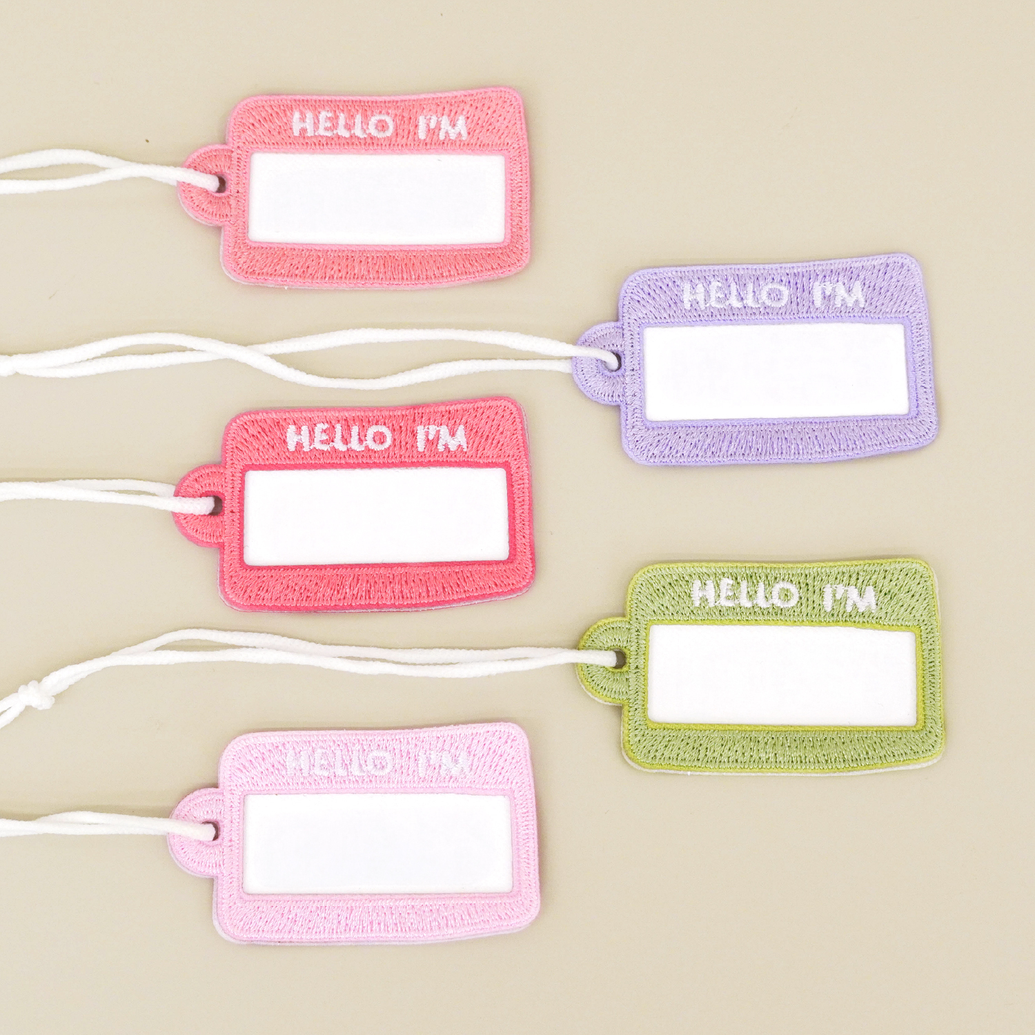 刺繡姓名吊牌-夢幻色系(5入)