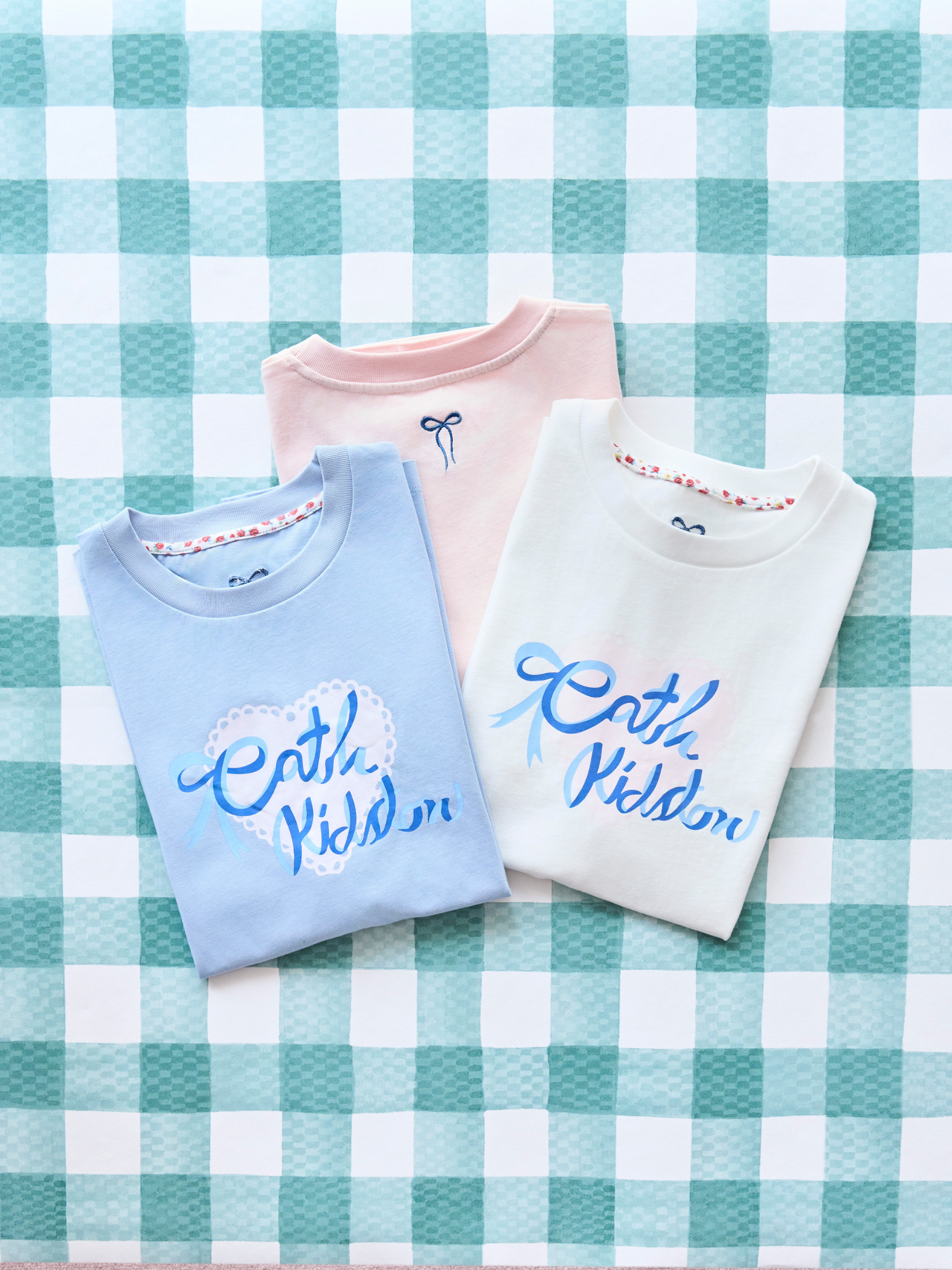 Cath Kidston Bow Logo 寬版 T-shirt (天藍色)