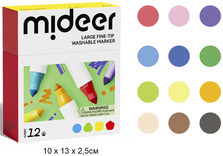 MiDeer 可洗彩色筆(12色)