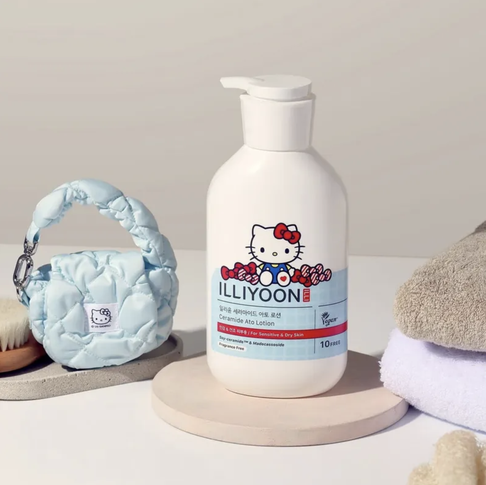 Illiyoon x Hello Kitty Ceramide Ato Lotion 身體潤膚露大支裝600ml 送雲朵小袋
