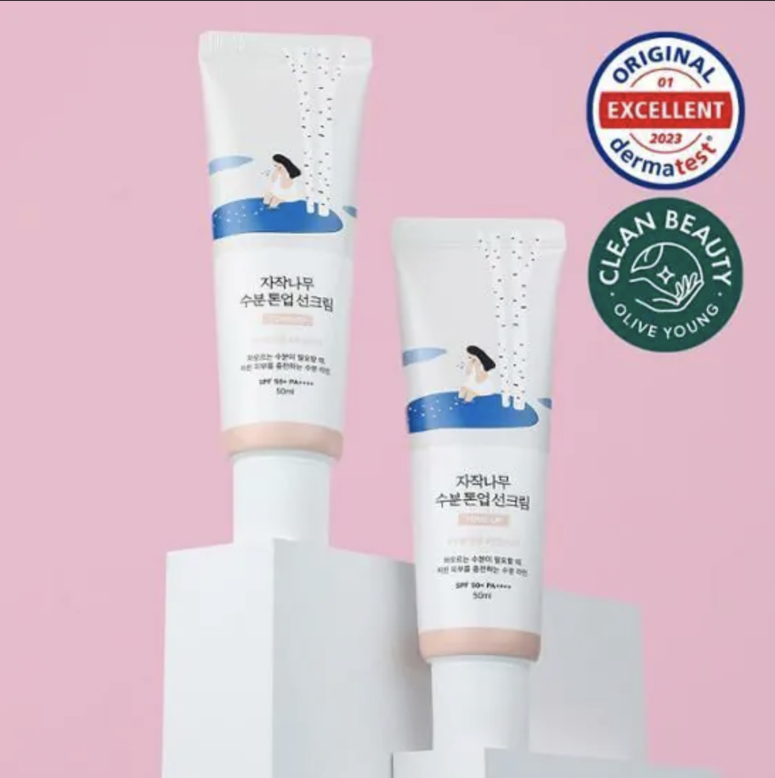 Round Lab Birch Moisture Tone-Up Sun Cream 白樺樹水份提亮防曬霜50ml＋50ml