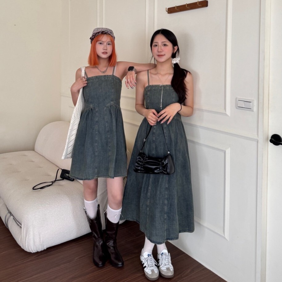 斜陽褪藍🕊️姊妹款牛仔長洋/短洋