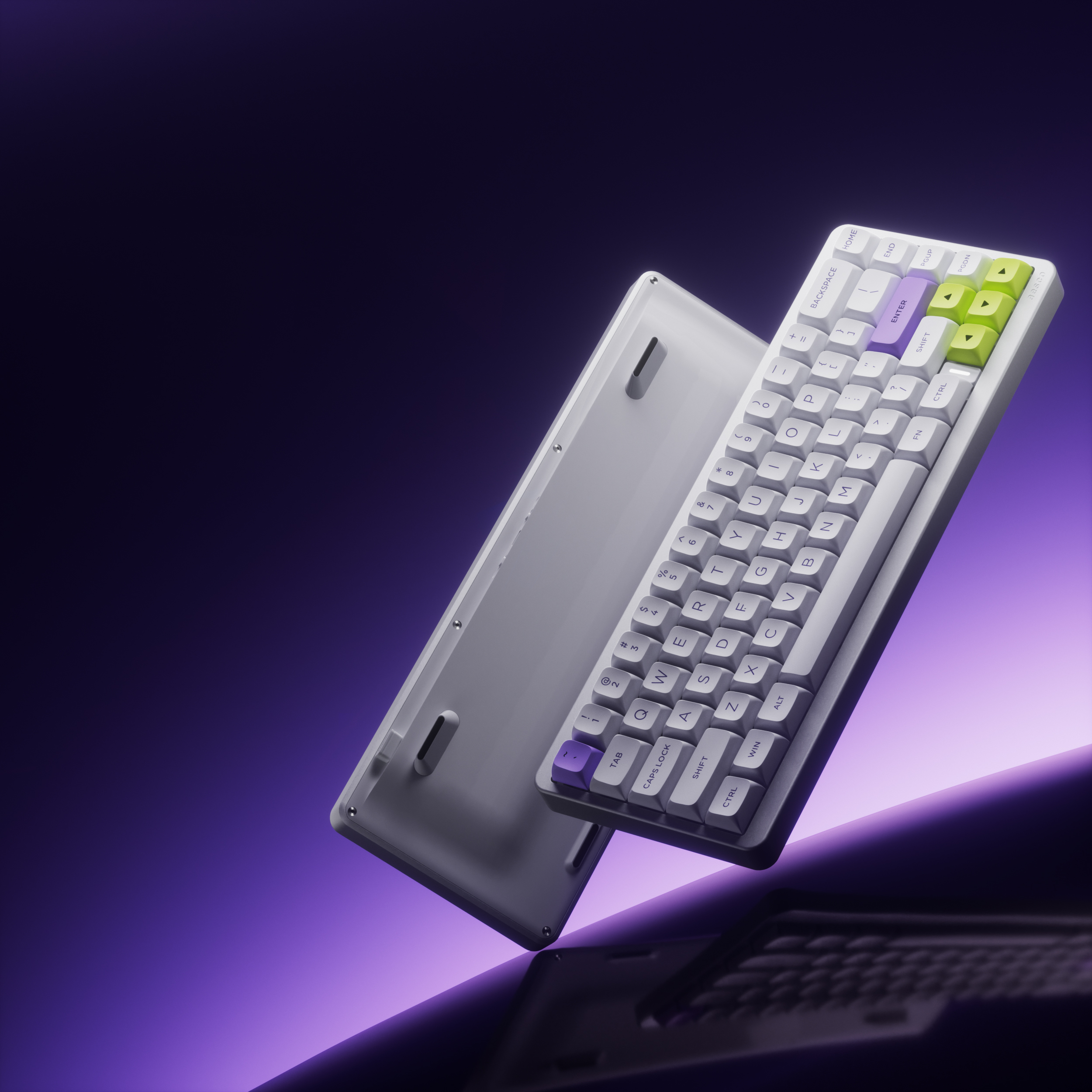 aesco A83 無線4K電感軸RGB鍵盤  - 英文版 (黑色 / 白色)