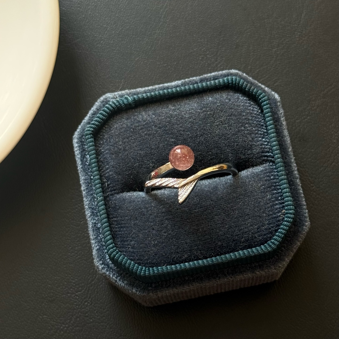 [原石] 草莓晶 人魚戒指 水晶戒指