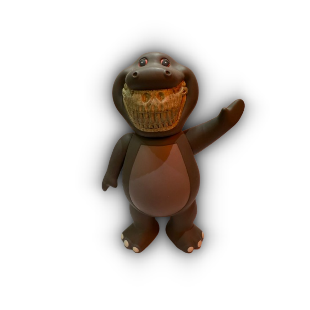 *中古品* Barney Bubble B-Rex Grin BLACK by Ron English x JPS x Made by Monsters