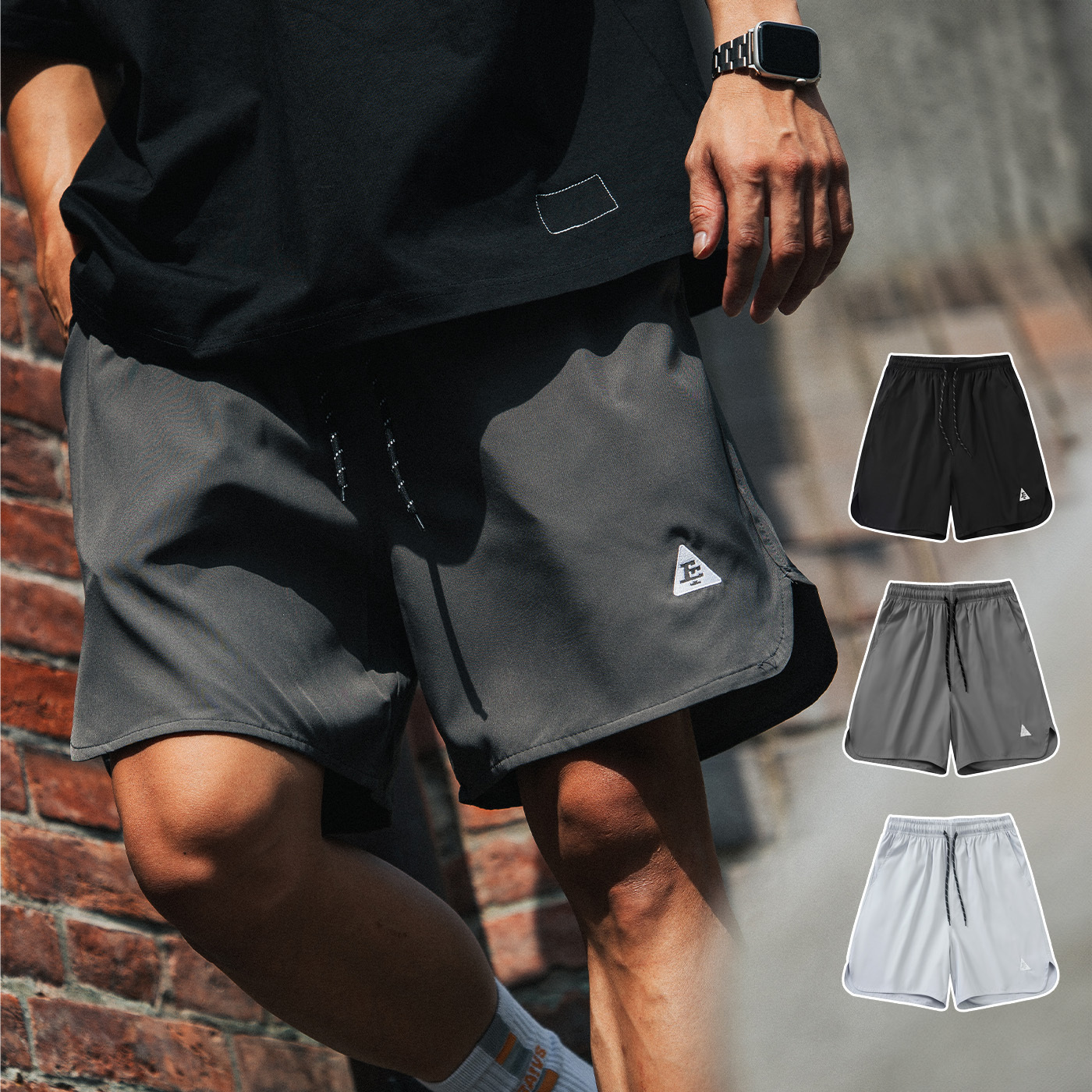 NATURE 休閒短褲- 美式潮流 寬鬆 透氣 百搭 沙灘褲【MK2417】