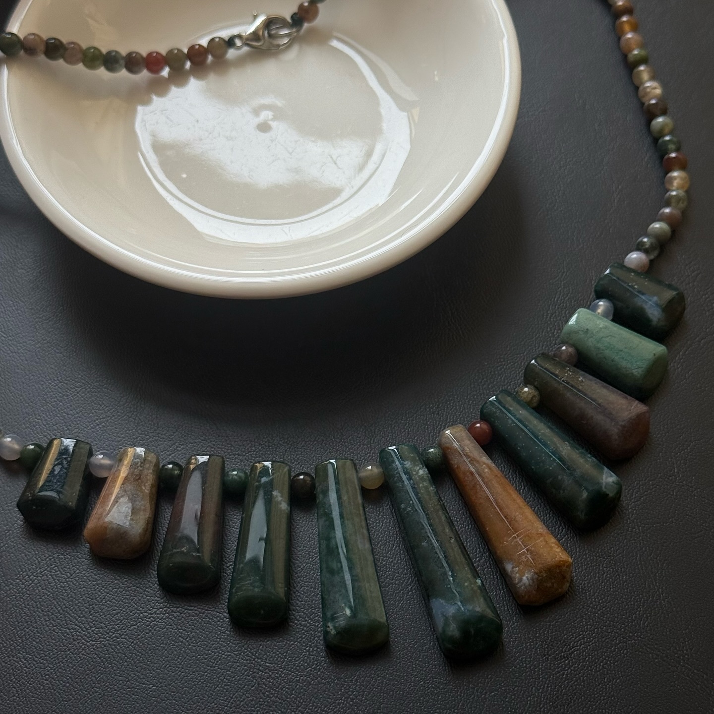 [原石] 水草瑪瑙 項鏈 01