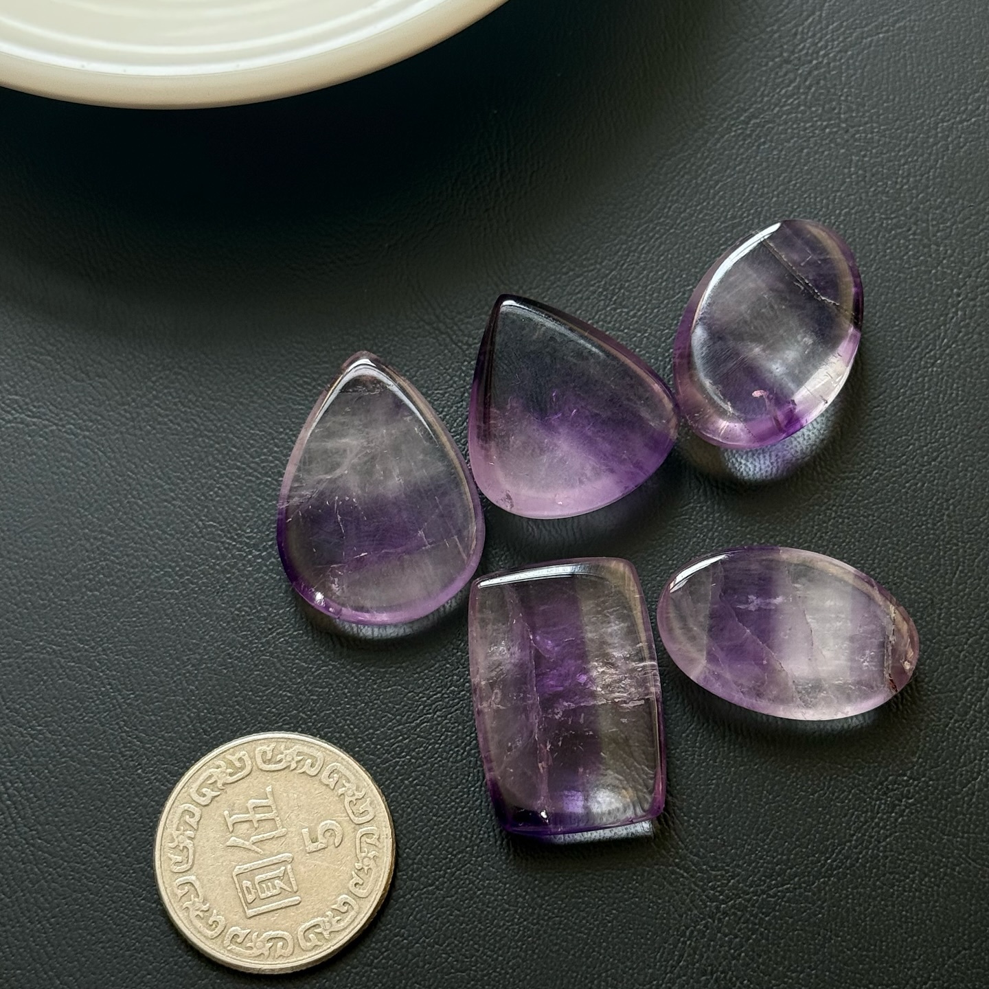 [原石] 雪佛龍紫水晶 水晶蛋面