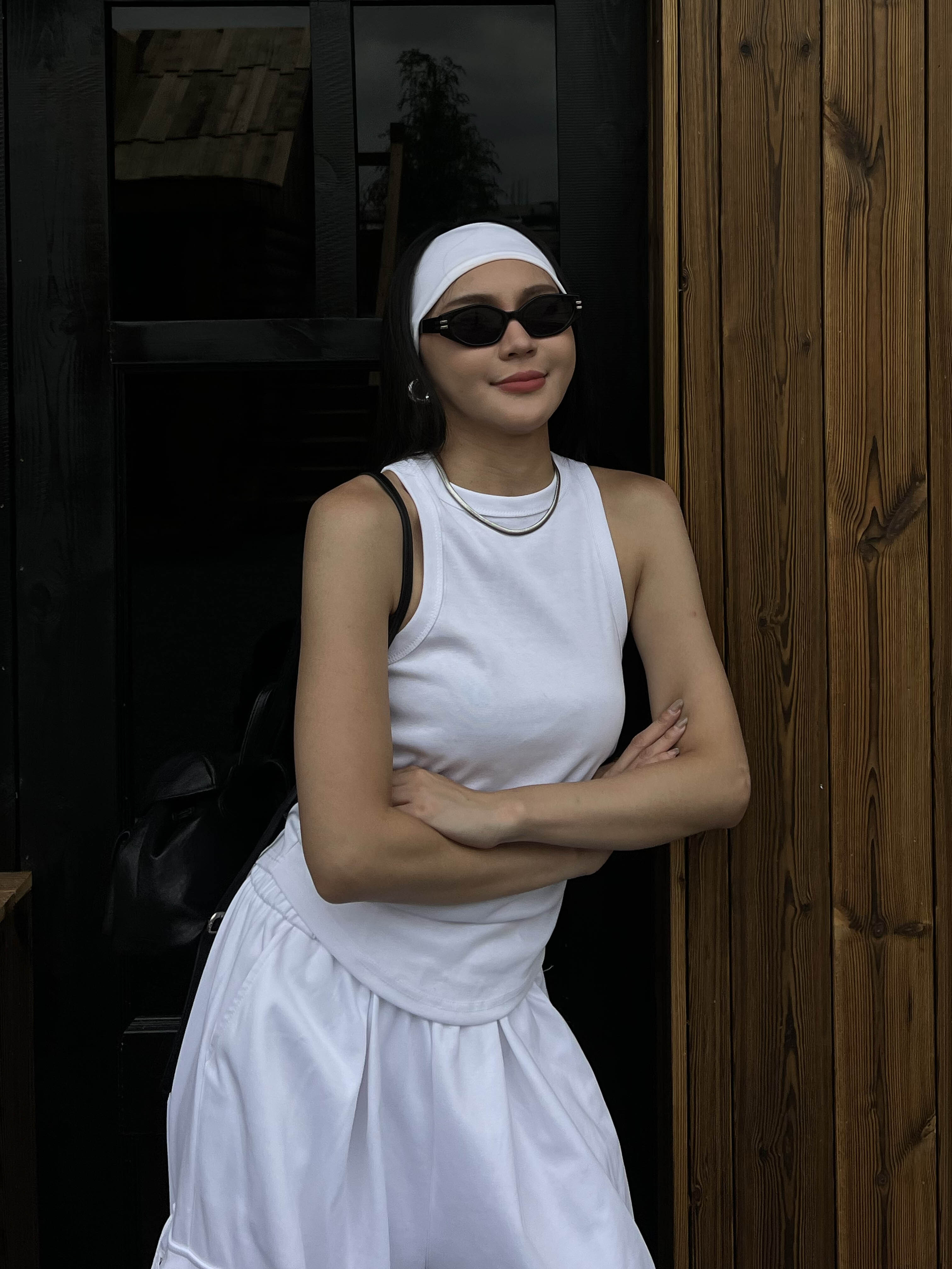 歐美側抓皺美式背心*3色