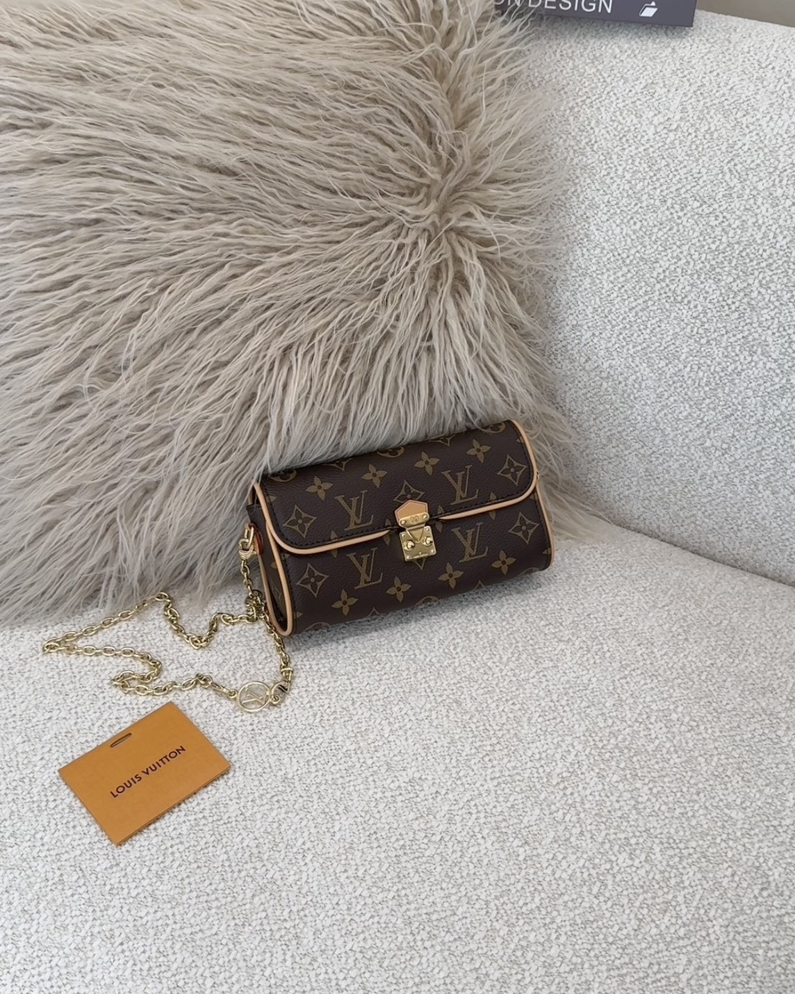 LV｜POCHETTE CAMILLE 鏈條包 棕色老花 M13566