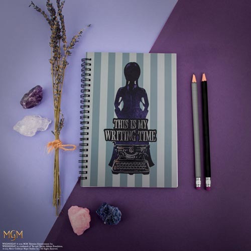 Wednesday - Wednesday 寫作時間－紫色款軟皮筆記本及紋身貼紙 (4張組)