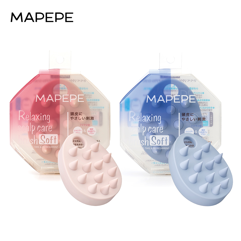 MAPEPE 頭皮按摩洗髮梳1入(軟)〈共2色〉