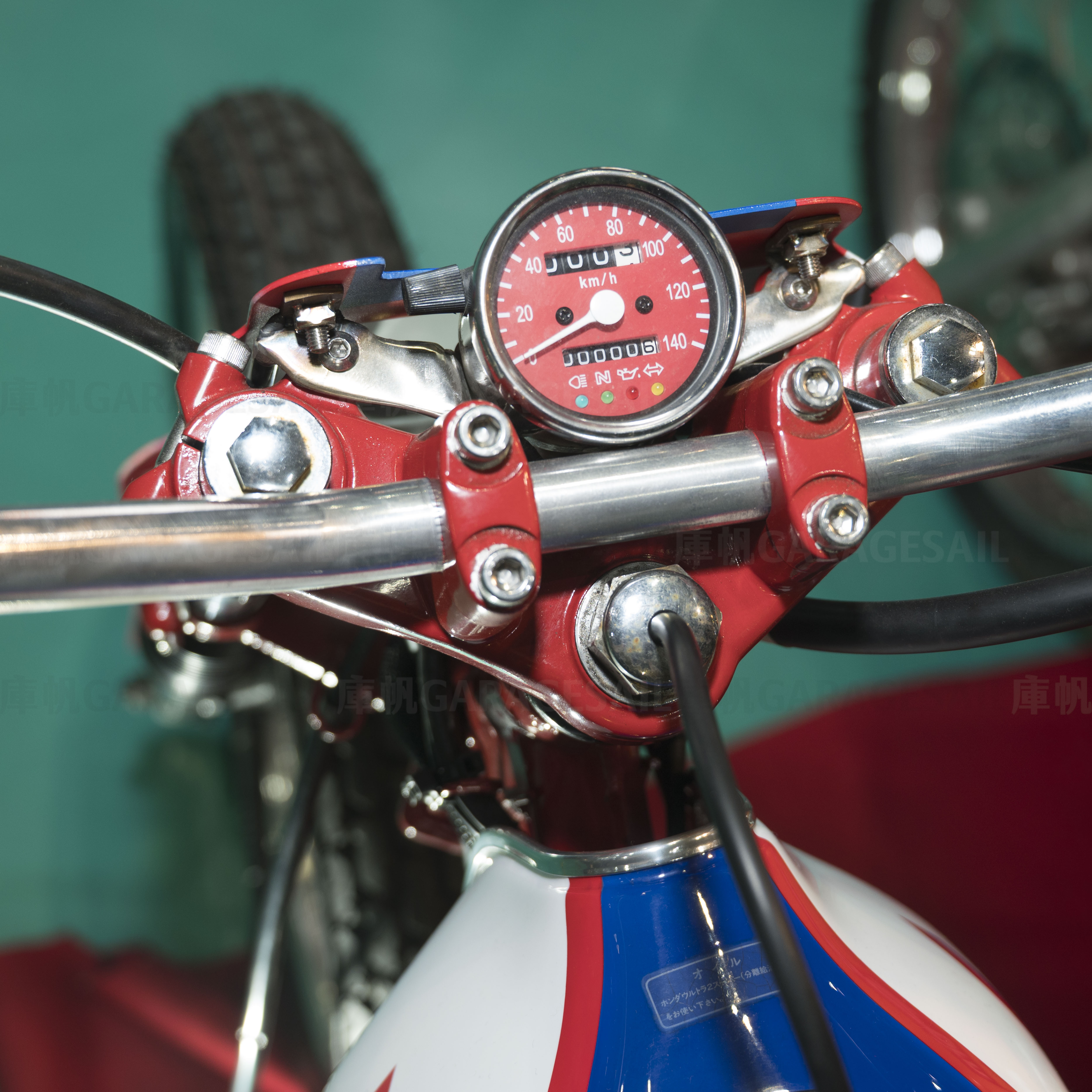 時速表 60mm 多功能顯示 電鍍銀 紅面