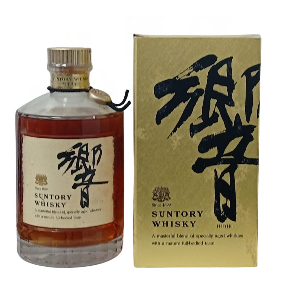 三得利 響HIBIKI 絕版 雙獅版 金頭 黑色項鍊 金章 750mL (響17年前身) #3