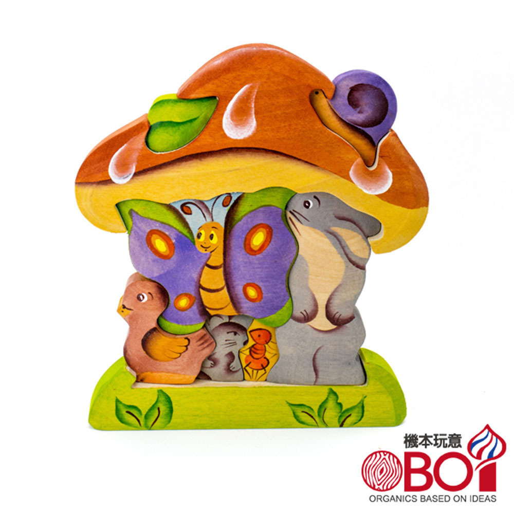 俄羅斯積木-淳木童話  蘑菇下