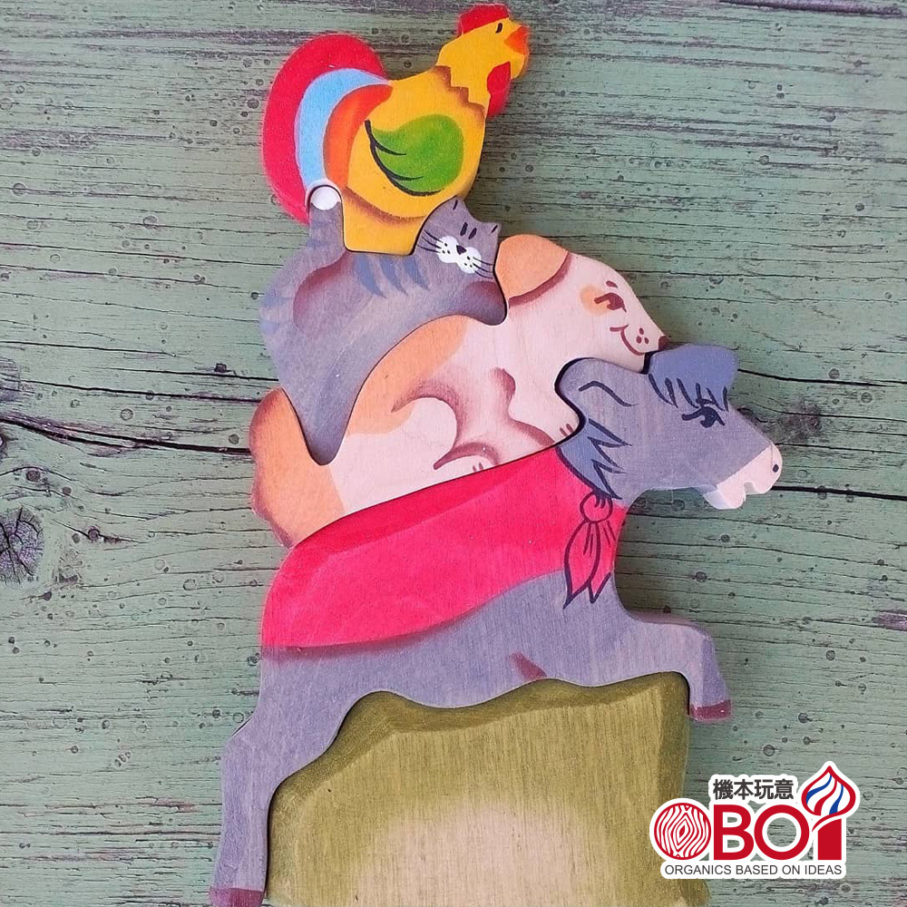 俄羅斯積木-淳木童話  布萊梅音樂家疊疊樂