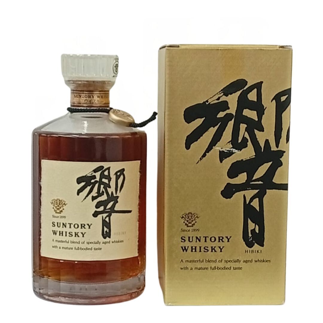 三得利 響HIBIKI 絕版金花 水晶頭 黑色項鍊 金章 700mL (響17年前身) #4