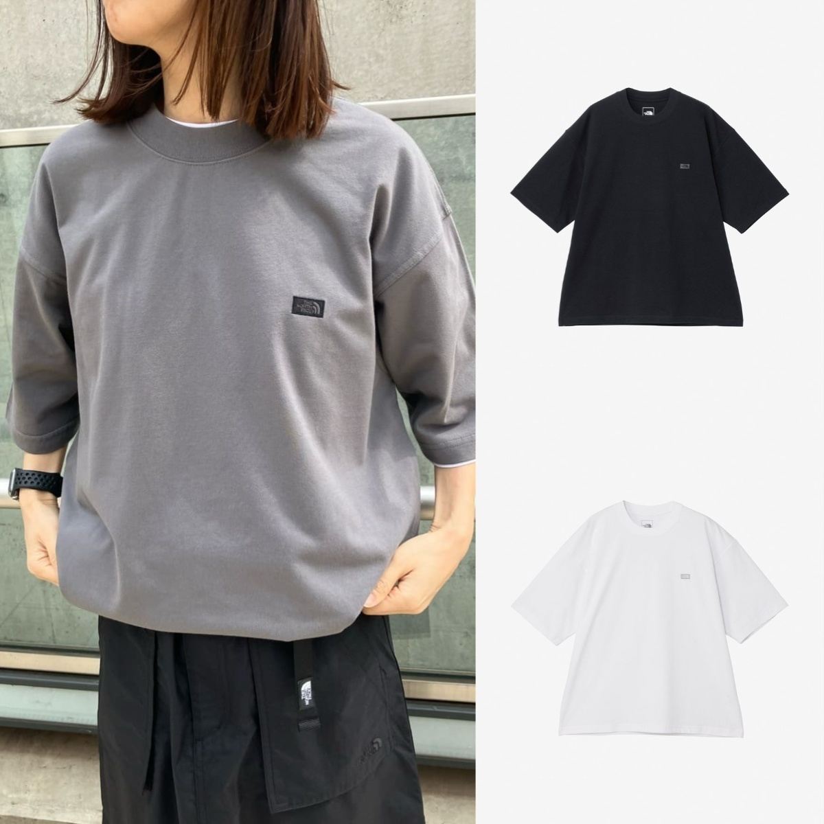 預購┃日本 中性款 THE NORTH FACE S/S ROCK STEADY TEE 寬鬆 胸前小標 短袖