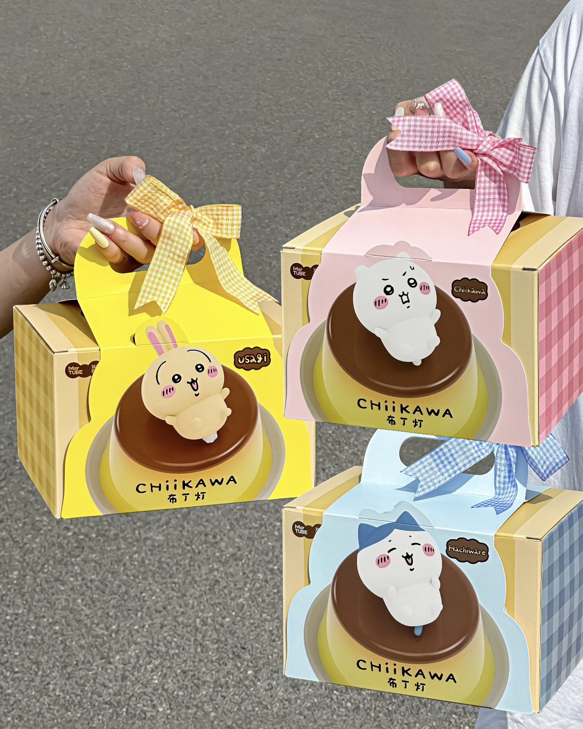 KTQ STORE ‧ Chiikawa 吉伊卡哇 布丁燈 氛圍小夜燈 禮盒 三款