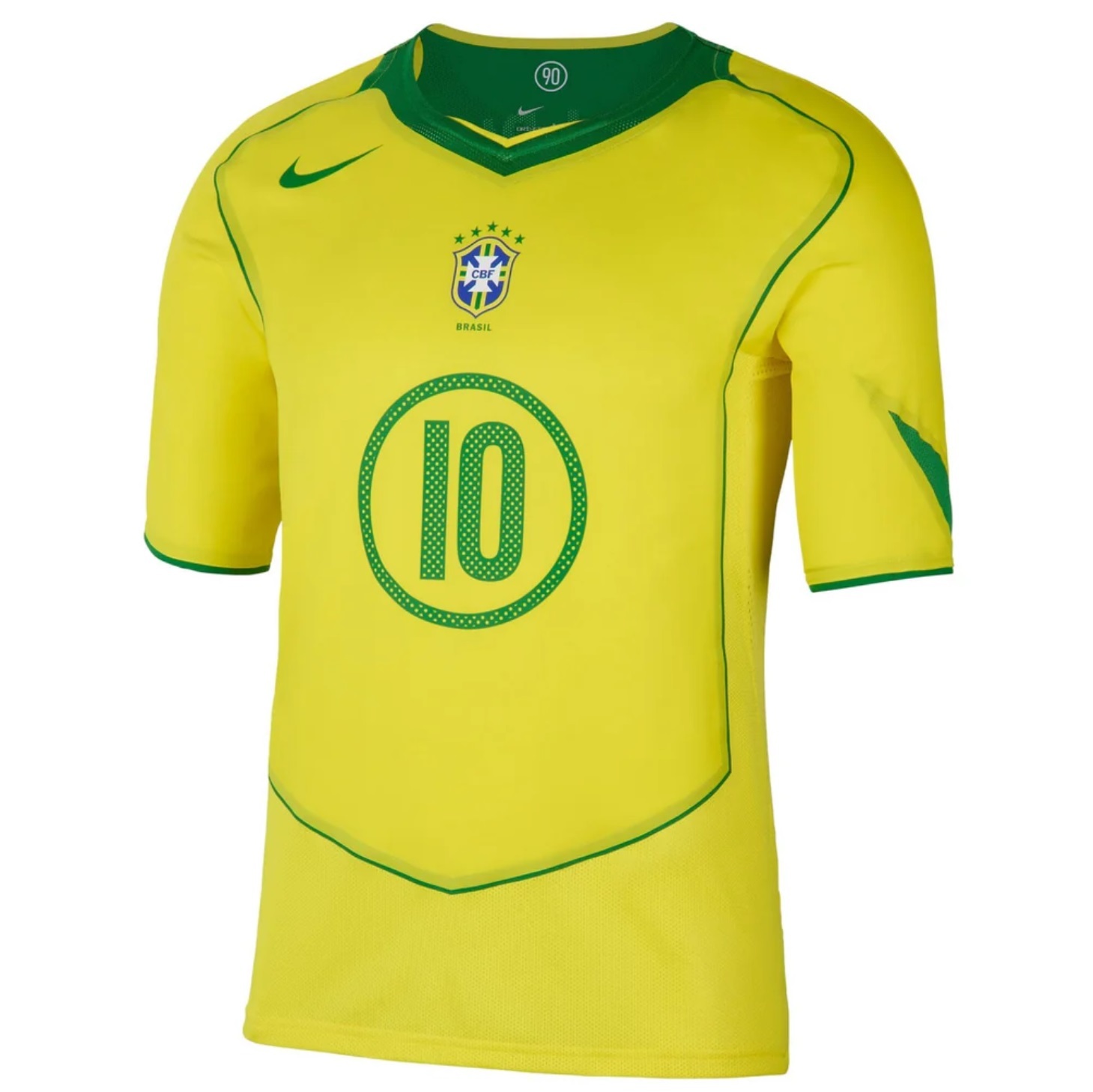 2004巴西國家隊主場朗拿甸奴復刻球衣