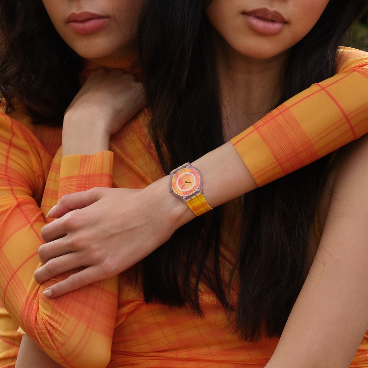 【Swatch】FIRE MADRAS 01 SS08Z105 34mm 現代鐘錶