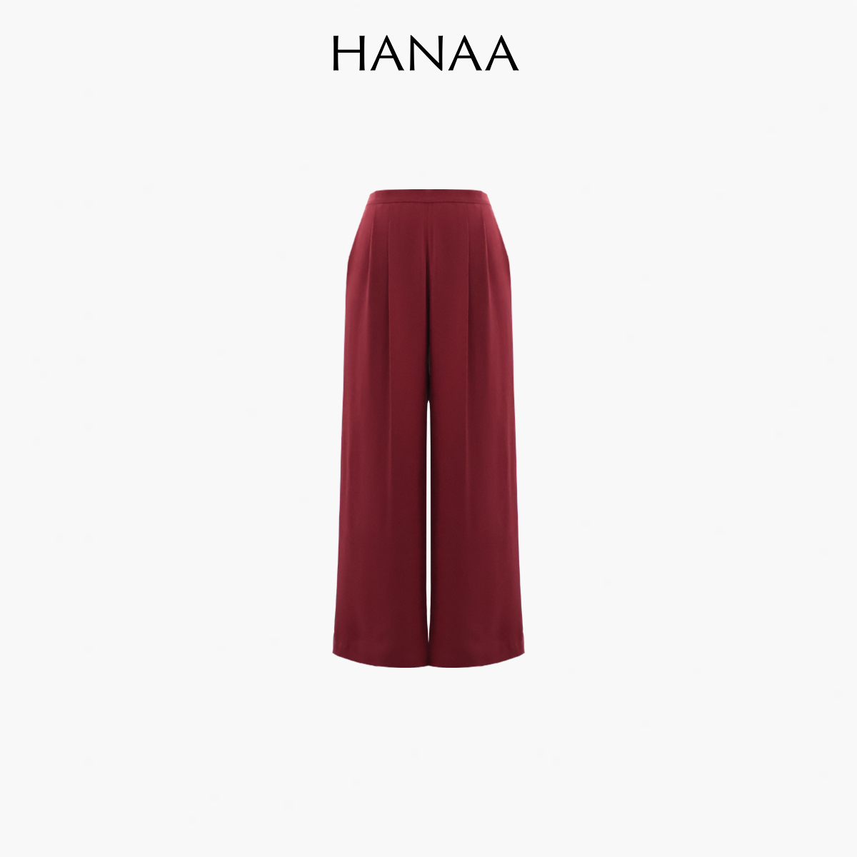 【預售】HANAA 新款斜紋真絲休閒垂墜感寬腿褲 (9 月1日前發貨)