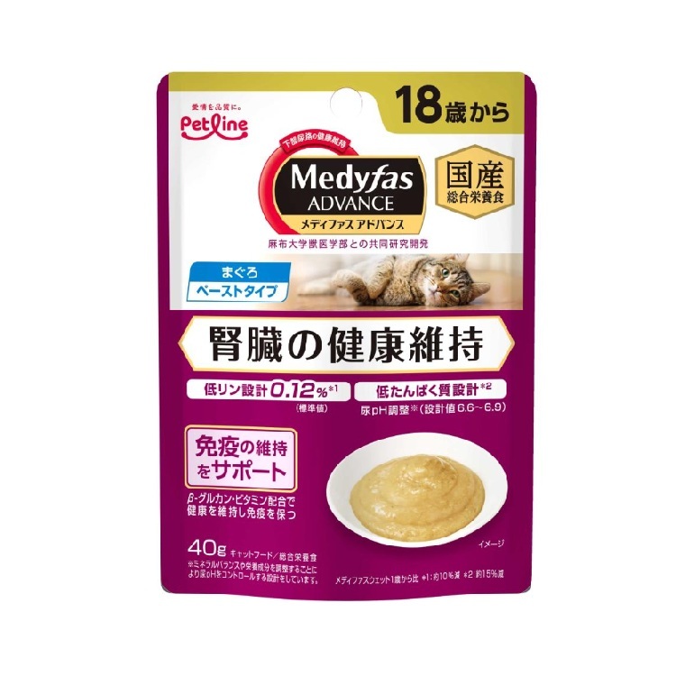 Medyfas 18歲起 貓用 腎臟健康吞拿魚濕糧 40g